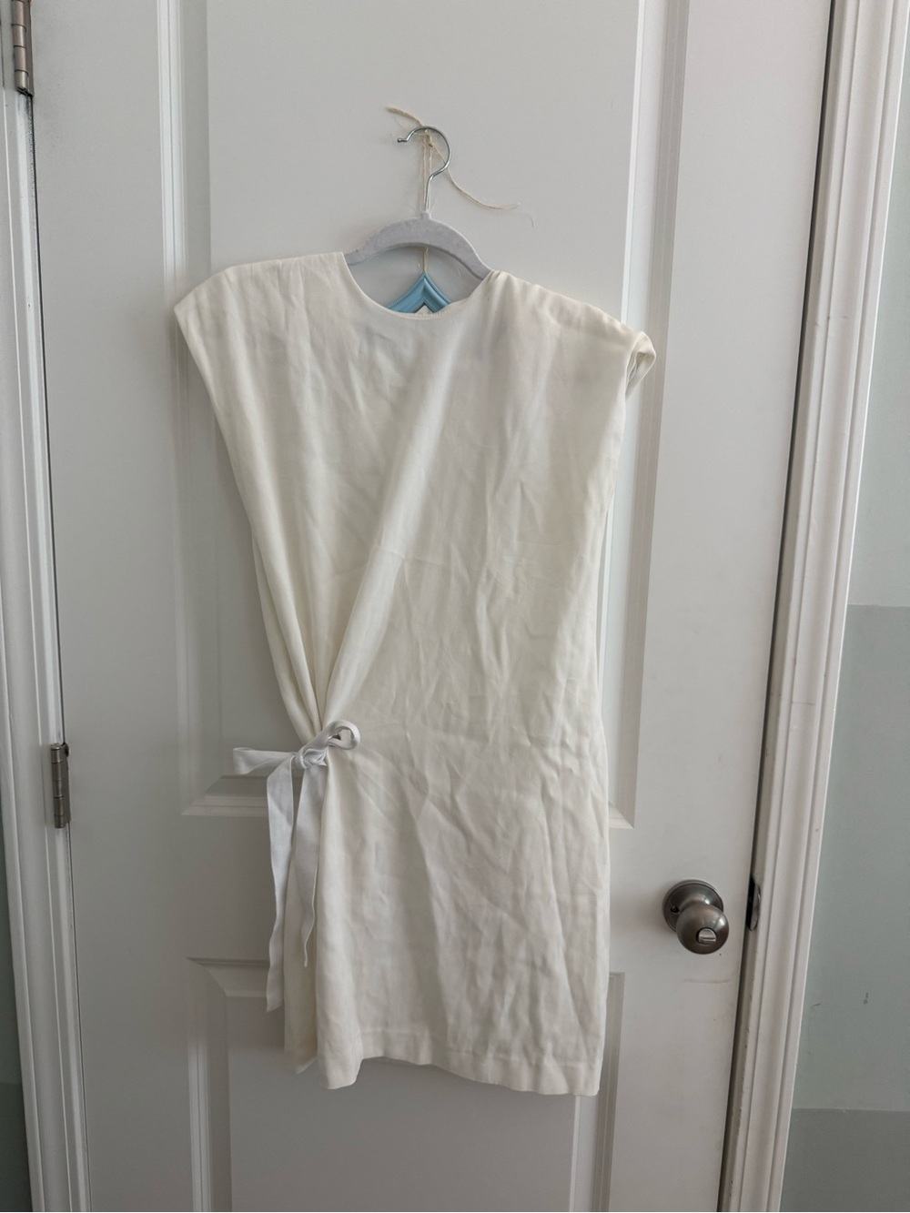 rag & bone Etta White Side-Tie Mini Dress